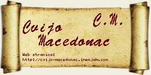 Cvijo Macedonac vizit kartica